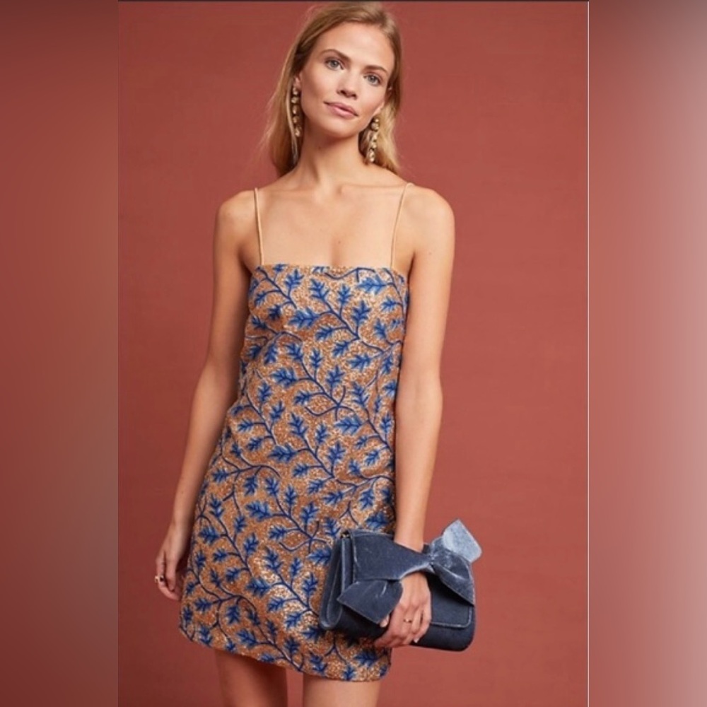 Anthropologie The Odells Odeon Glitz Mini Dress